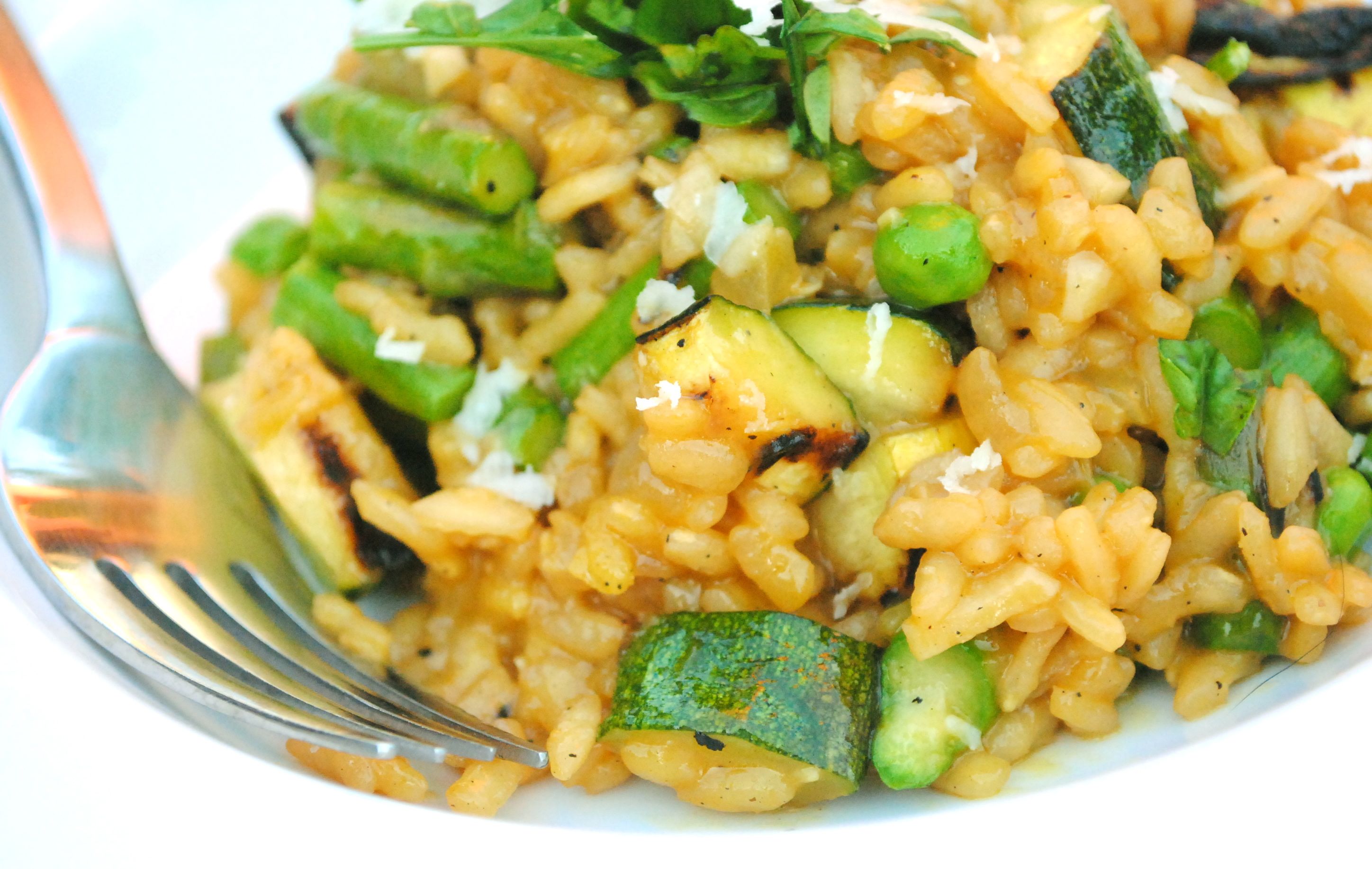 Summer Vegetable Risotto - Cooking with Cocktail Rings