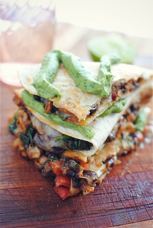 Black Bean and Tempeh Quesadillas | Healthy Black Bean Quesadillas