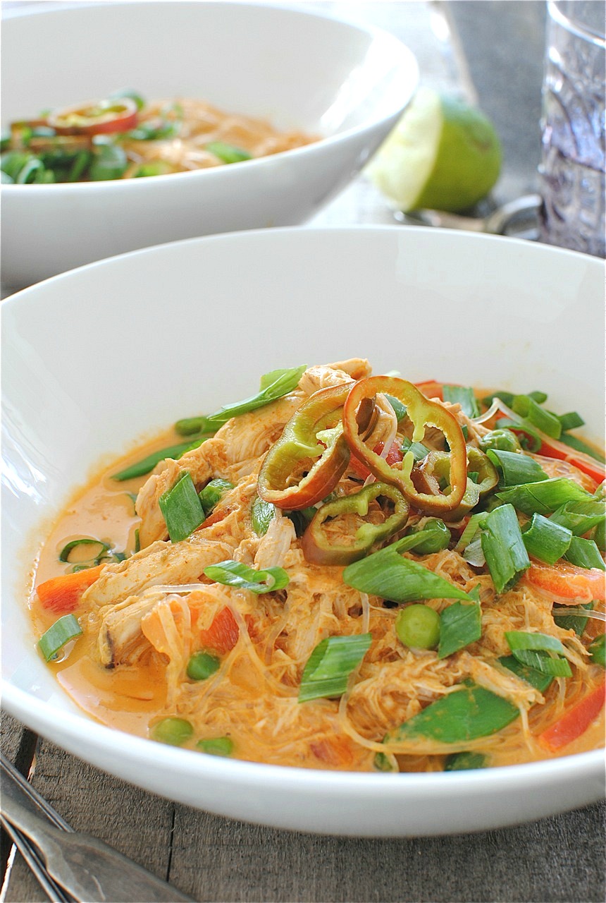 Thai Chicken Coconut Red Curry Recipe - Averie Cooks