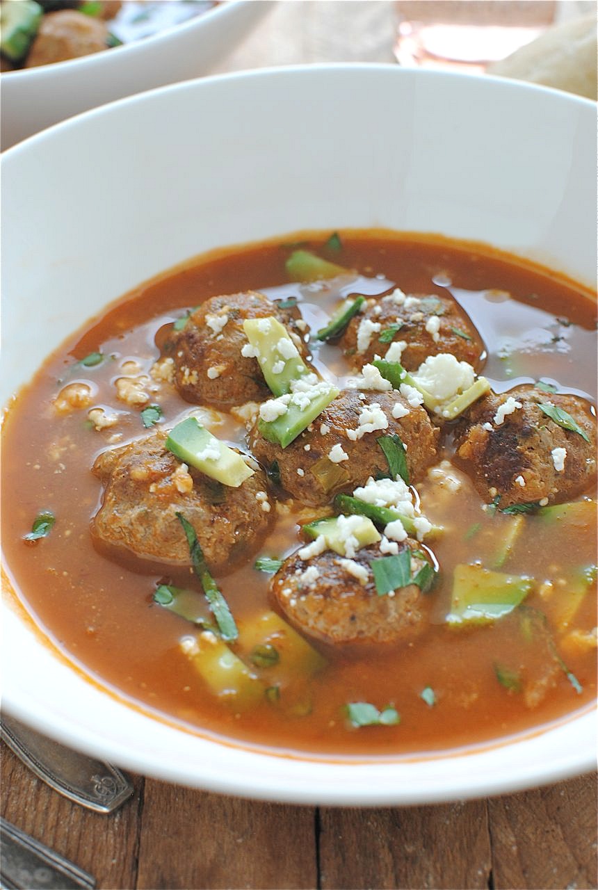 Mexican Meatball Soup | Bev Cooks