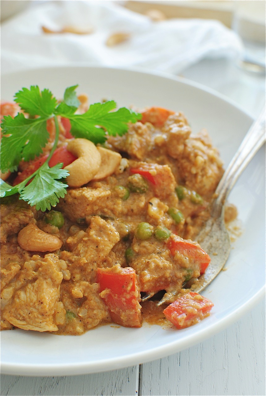 Creamy Indian Cashew Chicken | Bev Cooks