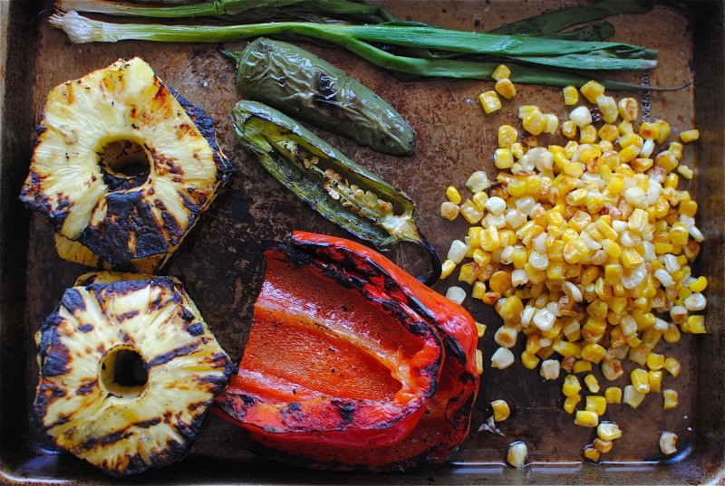 Grilled Pineapple and Corn Salsa / Bev Cooks