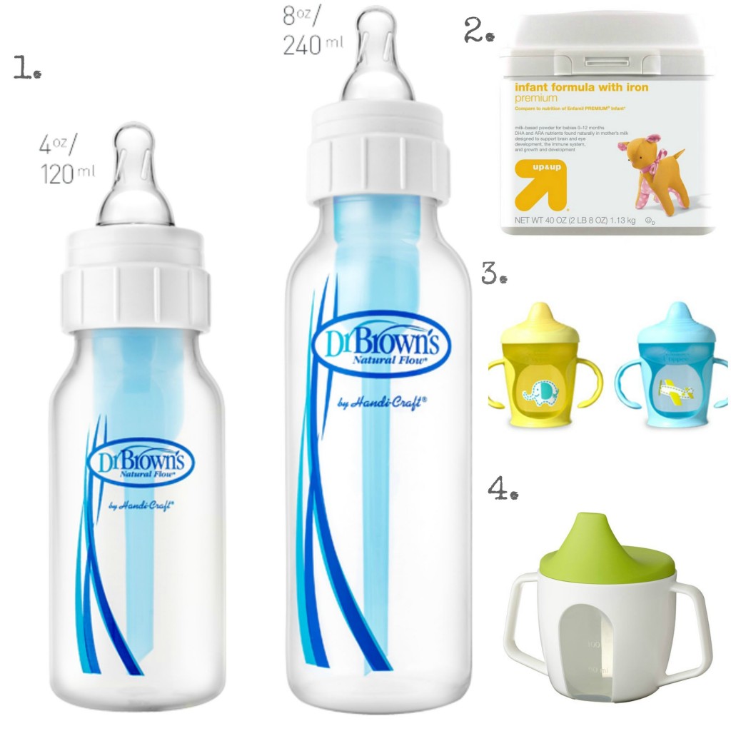 bottles and sippy cups