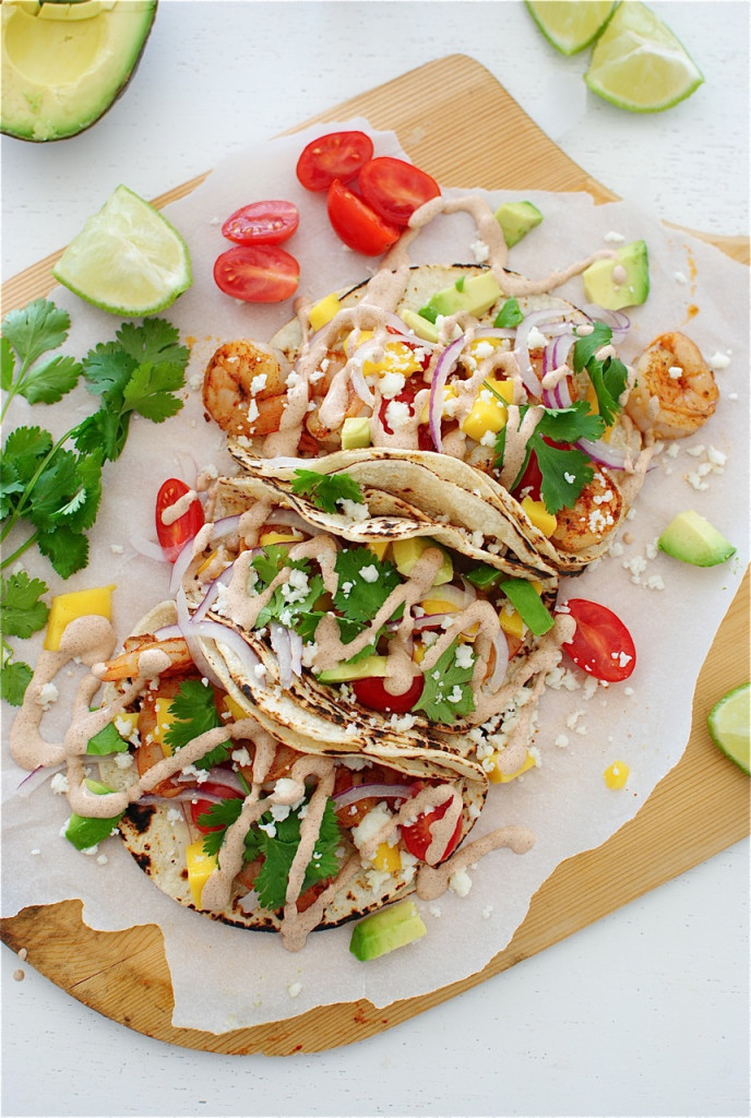 Ancho Shrimp Tacos / Bev Cooks