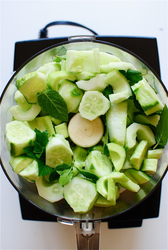 Cucumber Mint Sorbet / Bev Cooks