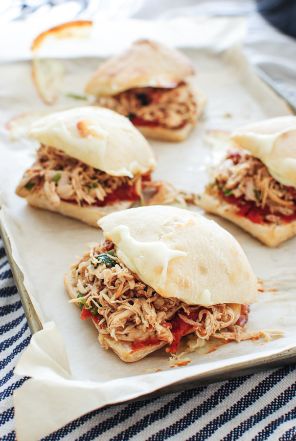 Italian Pulled-Chicken Sliders | Bev Cooks