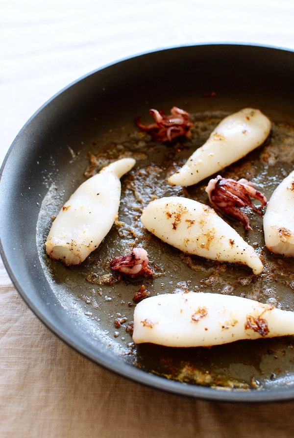 Simple Squid Piccata / Bev Cooks