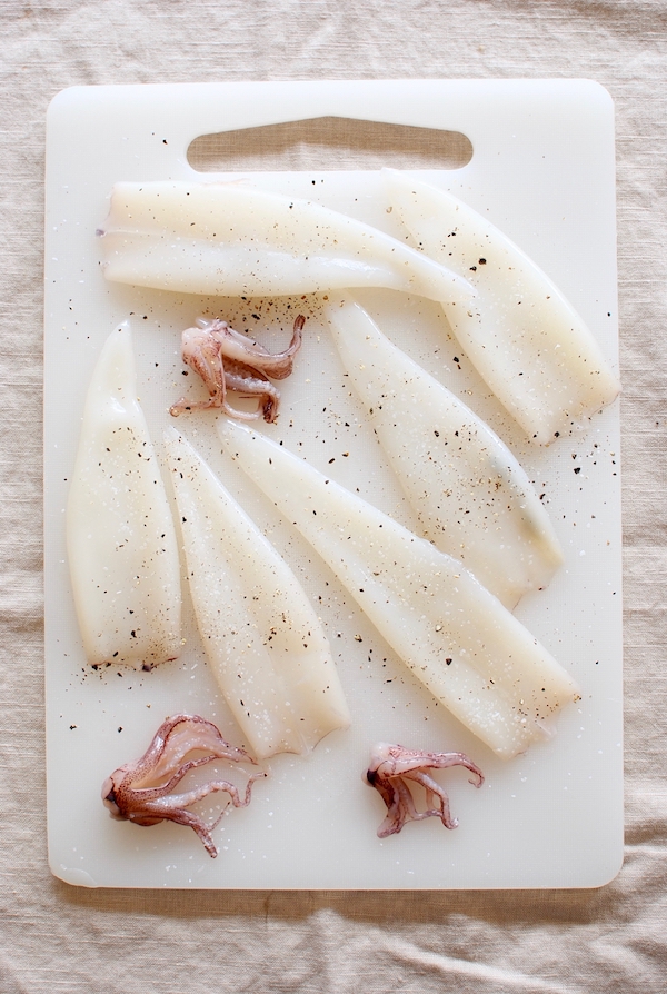 Simple Squid Piccata / Bev Cooks