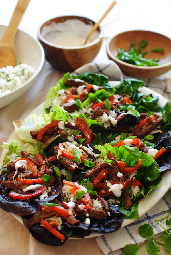 Asian Steak Lettuce Wraps | Bev Cooks