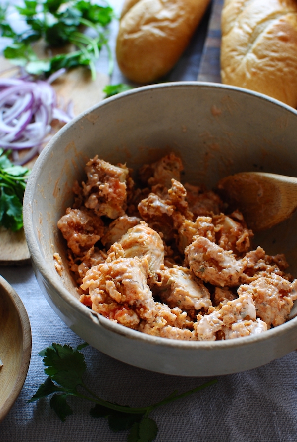 Buffalo Chicken Hoagies / Bev Cooks