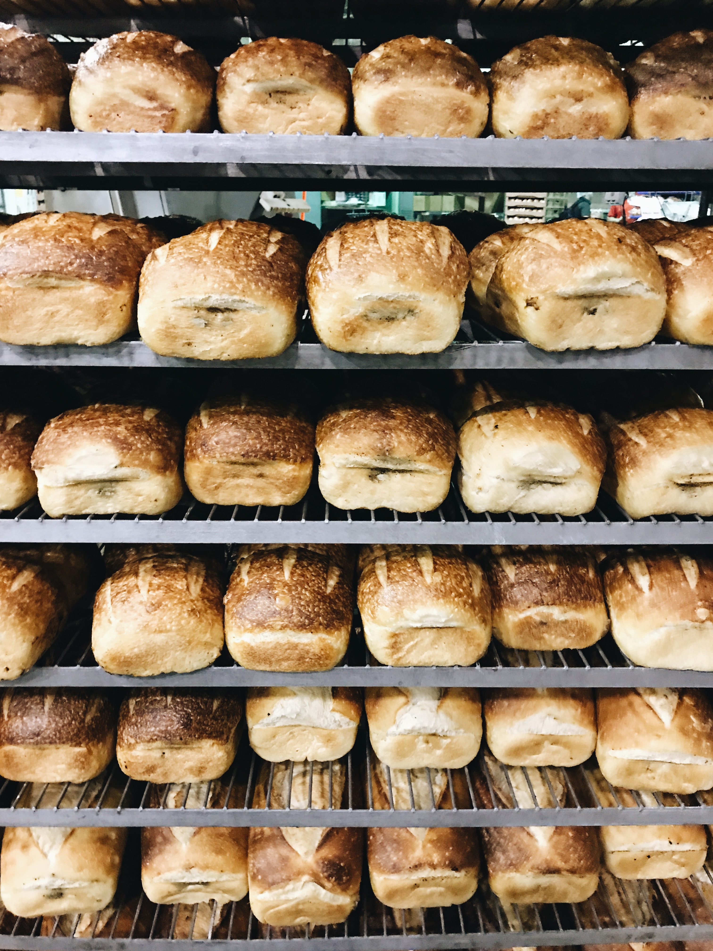 Fresh loaves at Farm to Market Bread Co - KC