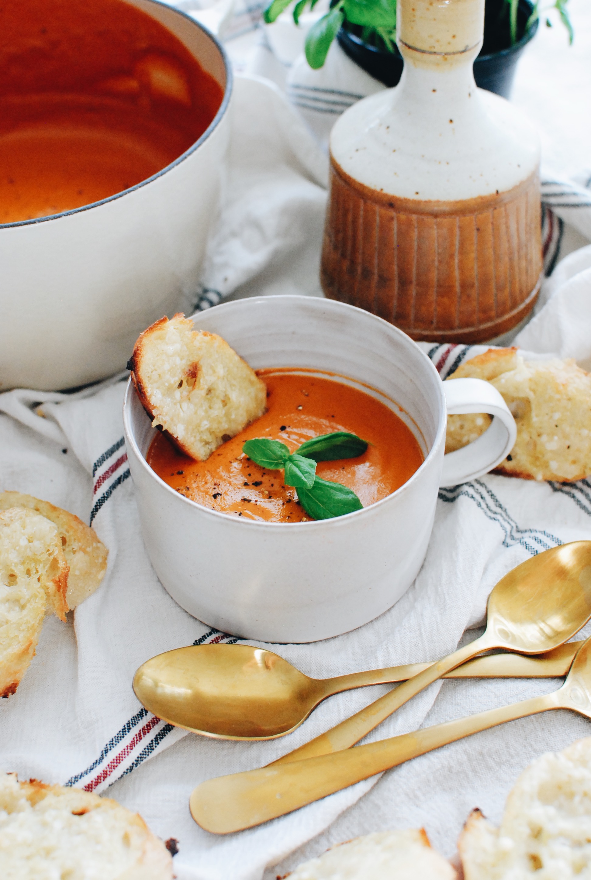 Creamy Roasted Tomato Soup / Bev Cooks