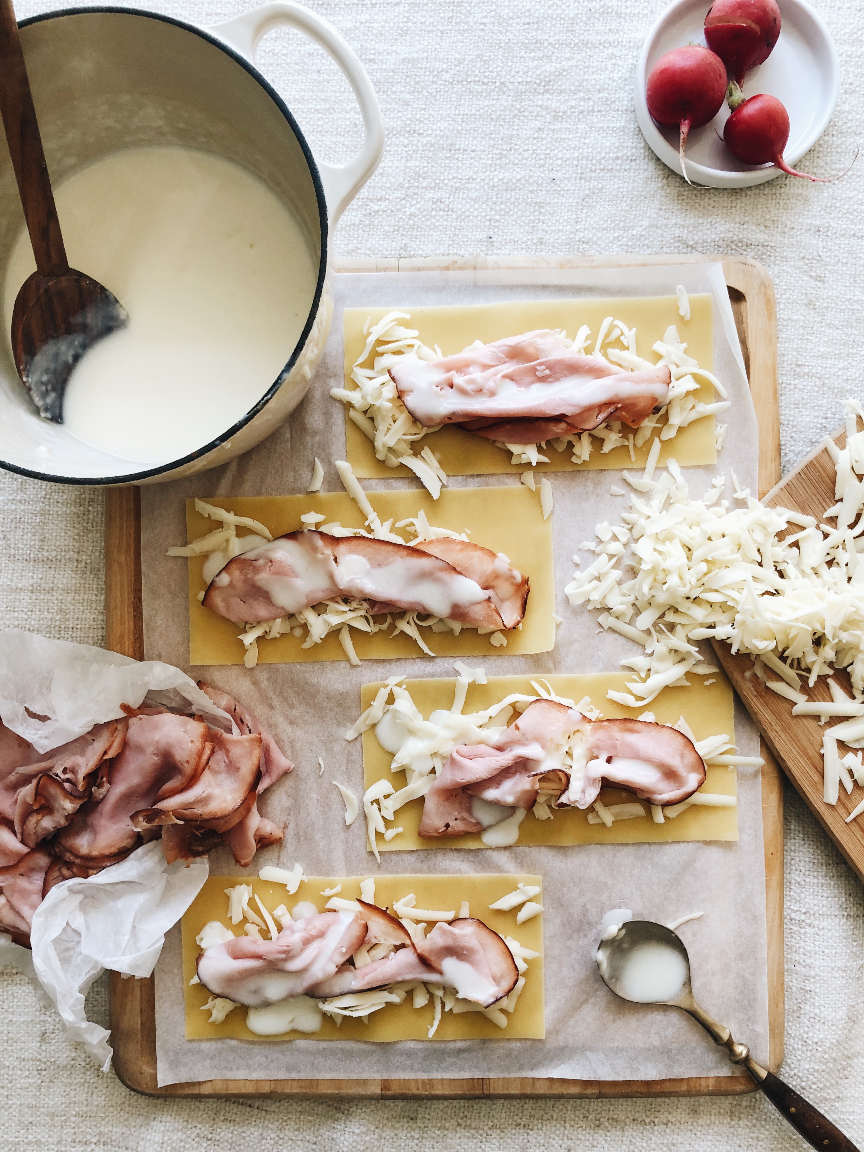 Baked Ham and Cheese Rollups / Bev Cooks