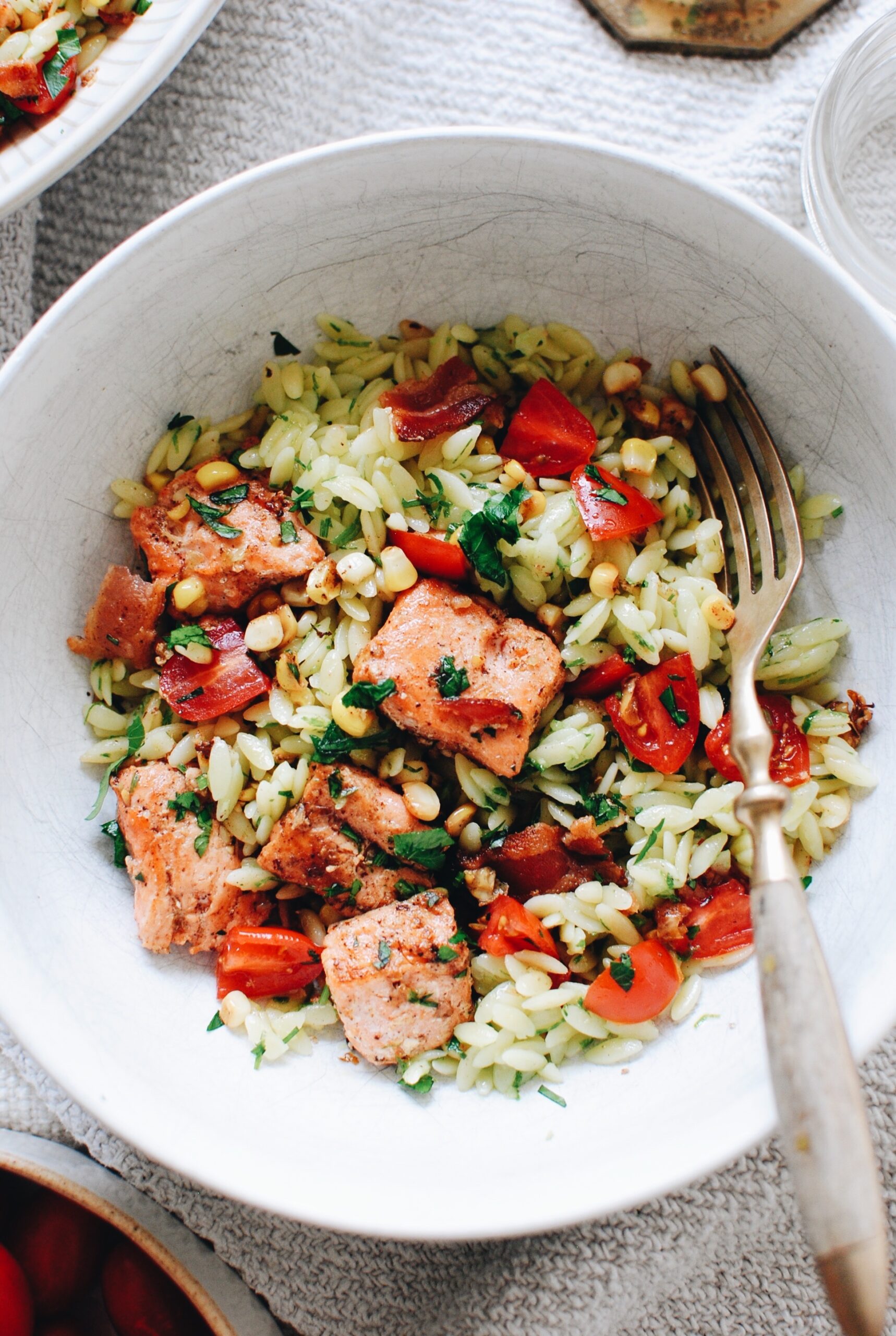 Skillet Tex-Mex Orzo with Jalapeno Chicken Sausages - Bev Cooks