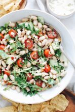 Mediterranean Bean Salad / Bev Cooks