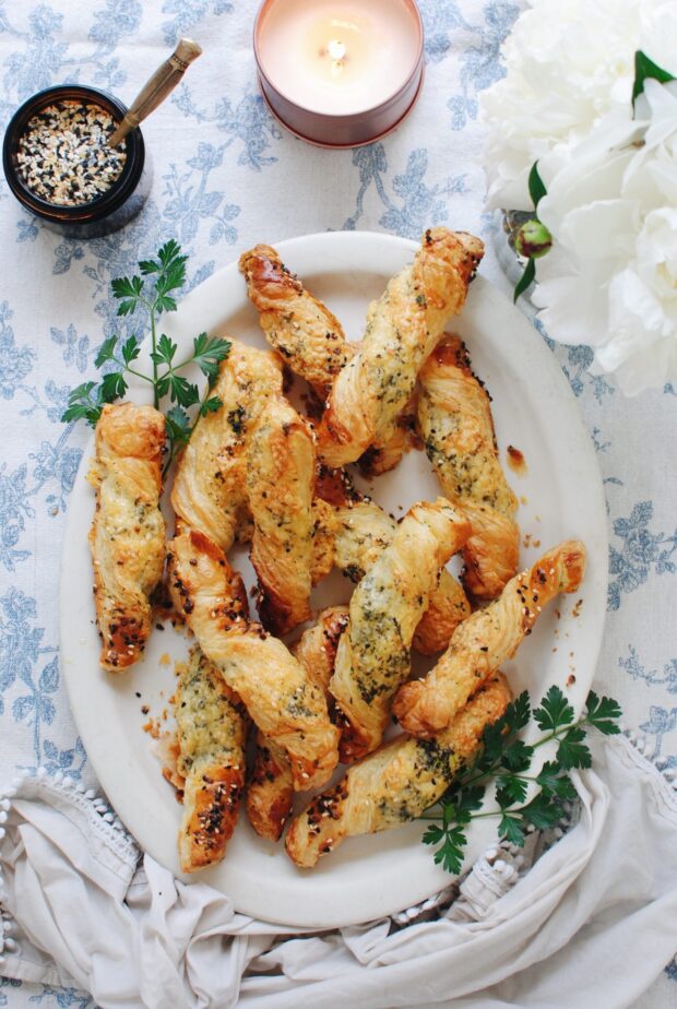 Gruyere and Herb Puff Pastry Twists / Bev Cooks