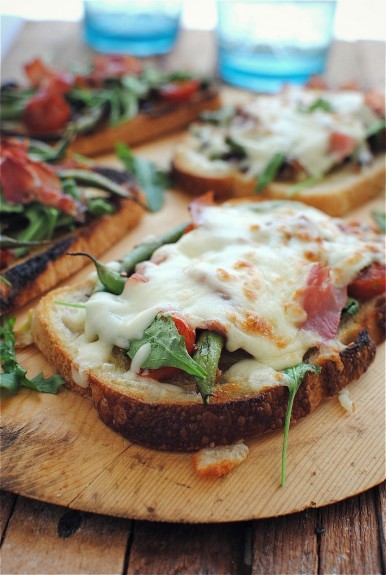 Open-Faced Vegetable and Prosciutto Melts - Bev Cooks