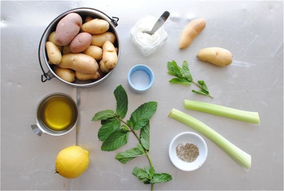 Lemony Roasted Potato Salad / Bev Cooks