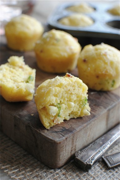Corn Muffins with Bacon and Parmesan | Bev Cooks