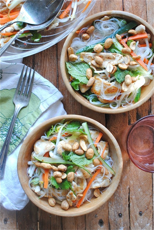 Vietnamese Noodle Salad with Chicken | Bev Cooks