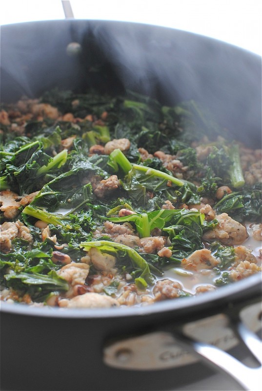 Sausage, Kale and Black-Eyed Peas Soup / Bev Cooks