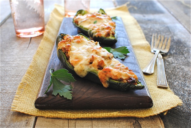 Middle Eastern Stuffed Poblano Peppers - Bev Cooks