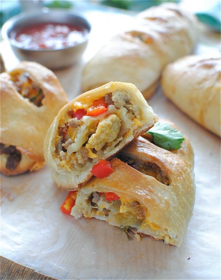 Southwest Breakfast Stromboli - Bev Cooks