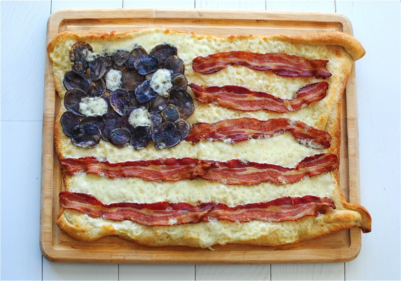 bacon flag pizza