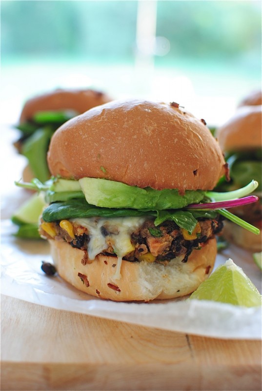 Chipotle Black Bean Burger / Bev Cooks