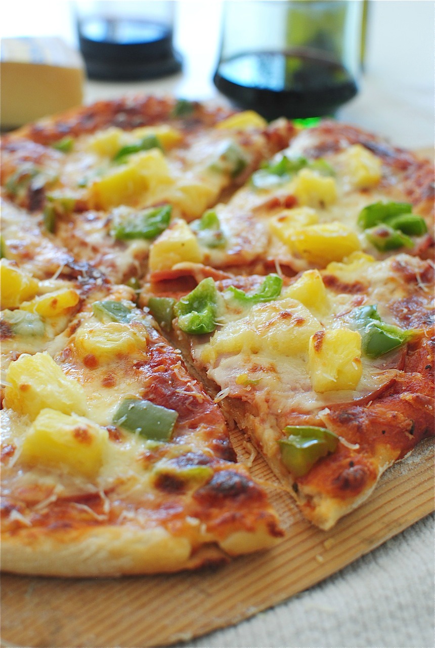 hawaiian-pizza-with-easy-beer-crust-bev-cooks