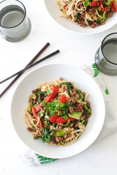 Asian Lamb and Noodle Toss - Bev Cooks