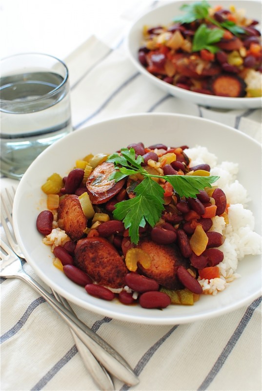 Easy Red Beans and Rice / Bev Cooks