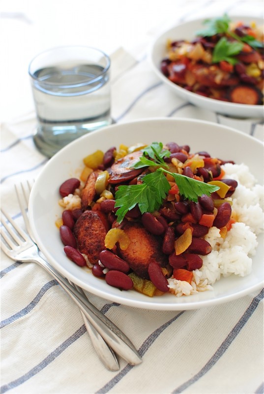 Easy Red Beans and Rice / Bev Cooks