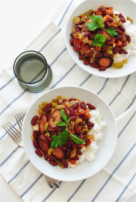 Easy Red Beans and Rice / Bev Cooks