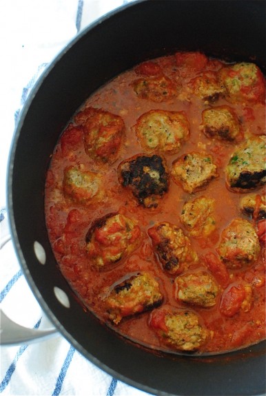 Indian Turkey Meatballs over Rice / Bev Cooks