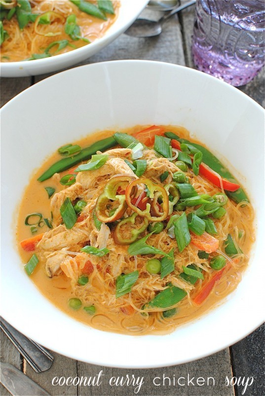 Coconut Curry Chicken Soup / Bev Cooks