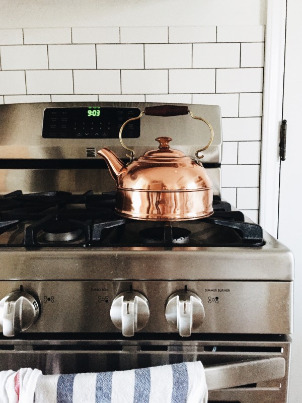 Antique Copper Tea Kettle