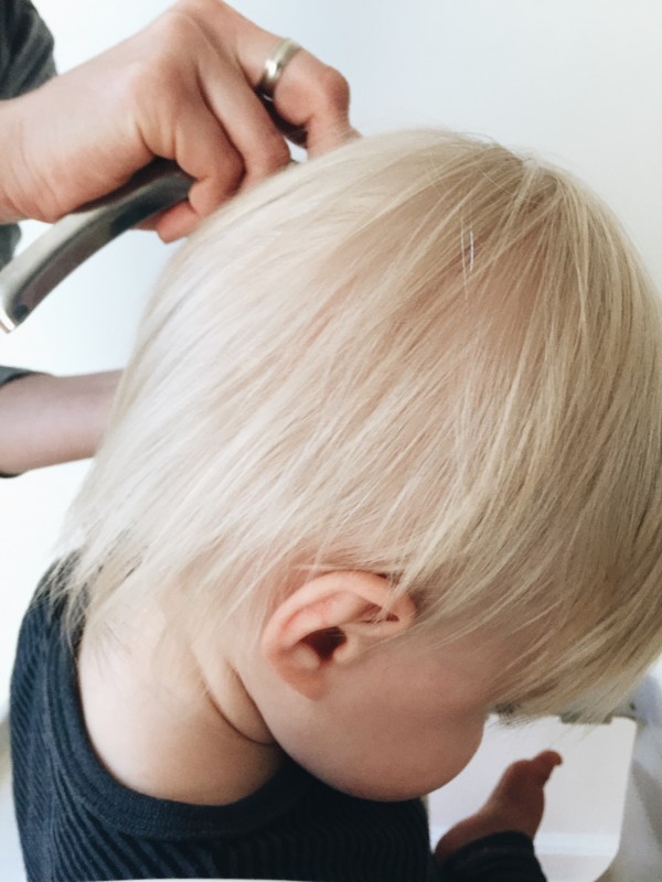 Will's first haircut. AKA: Bye Bye Mullet