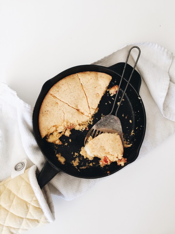 Cornbread with Tomatoes and Brie