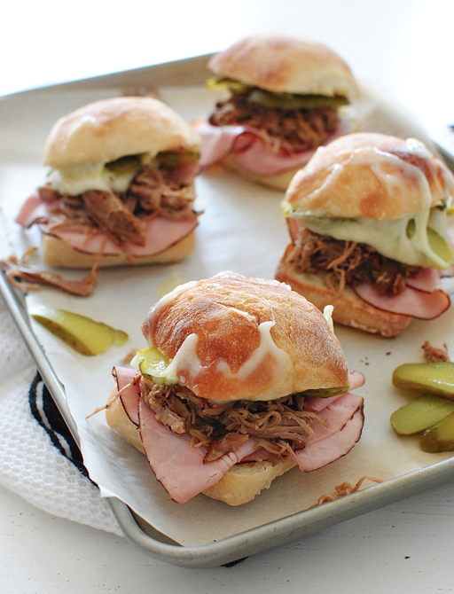 Slow Cooker Cuban Sliders - Bev Cooks