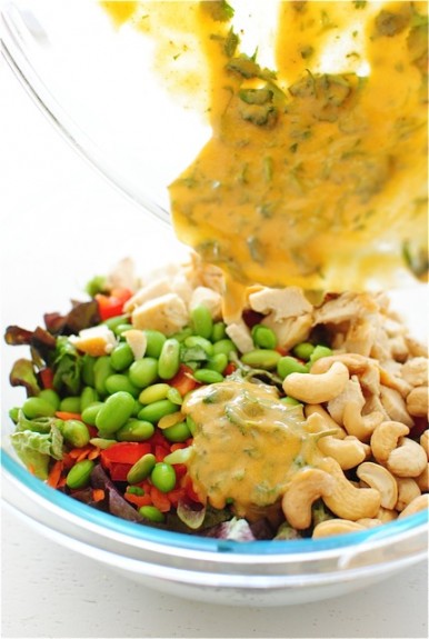 Thai Cashew Chicken Salad / Bev Cooks