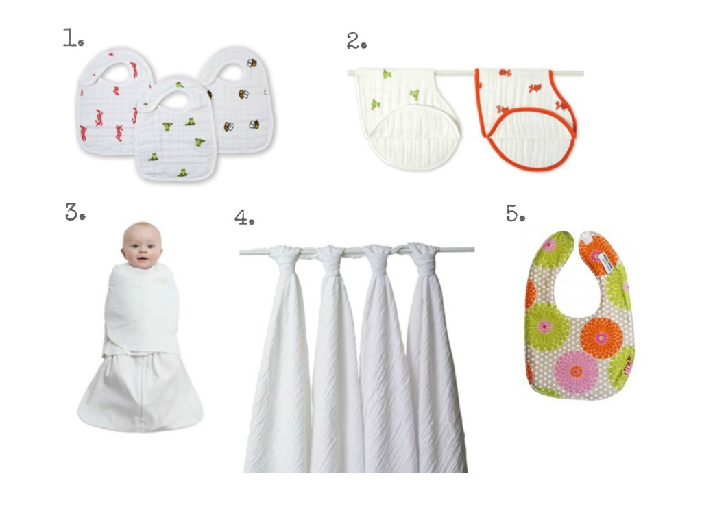 Bibs, blankies and swaddles