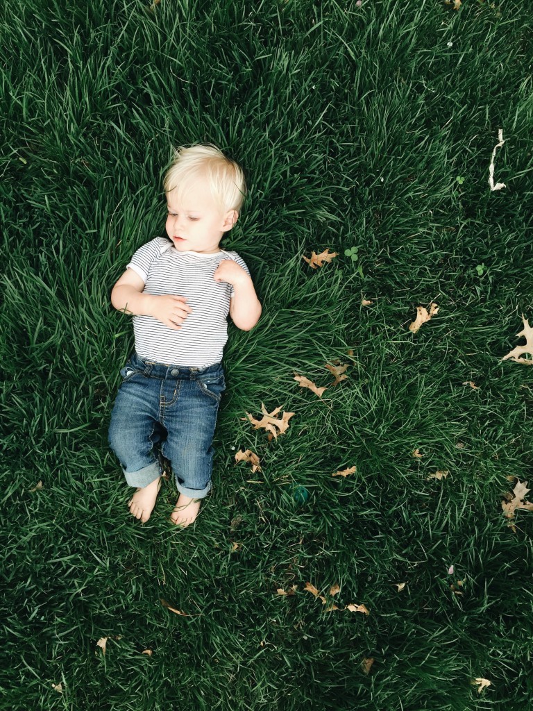 Friday Flotsam - Baby boy in grass