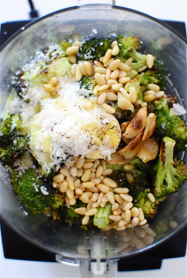 Roasted Broccoli Pesto / Bev Cooks