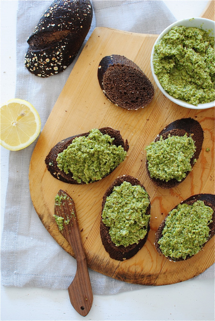 Roasted Broccoli Pesto / Bev Cooks