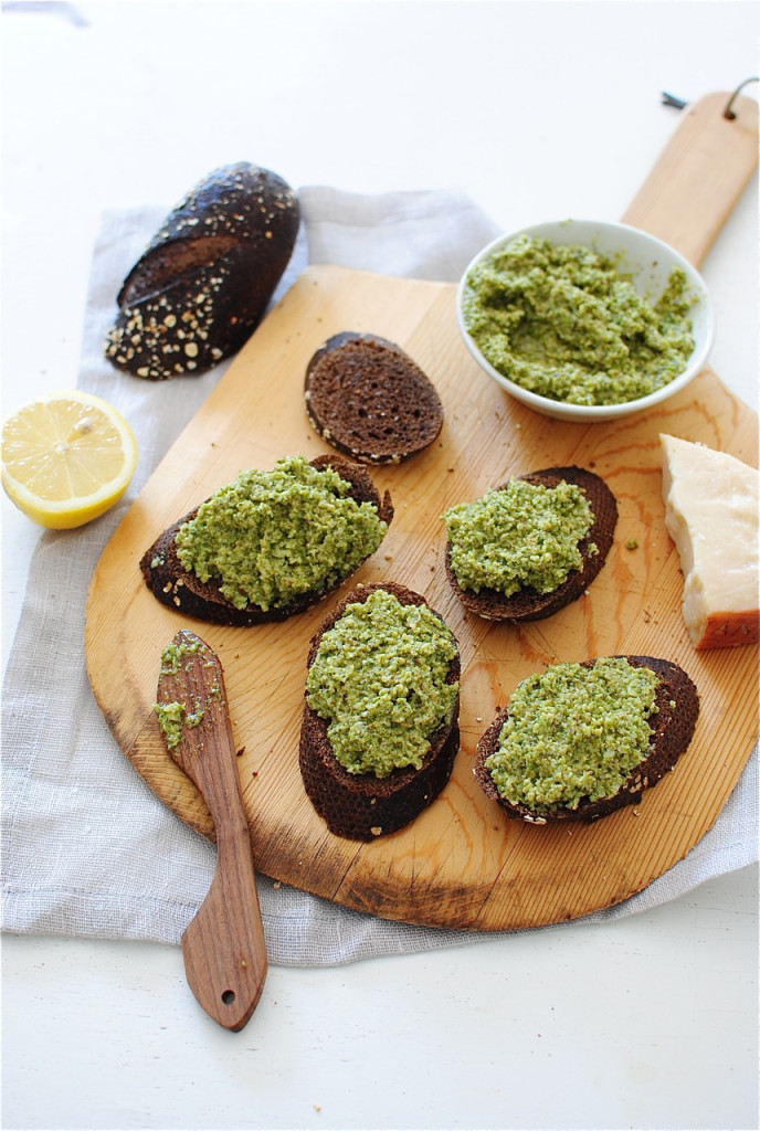 Roasted Broccoli Pesto / Bev Cooks