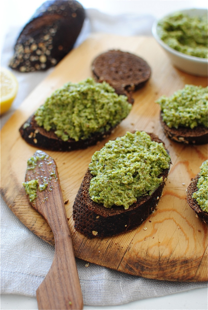 Roasted Broccoli Pesto / Bev Cooks