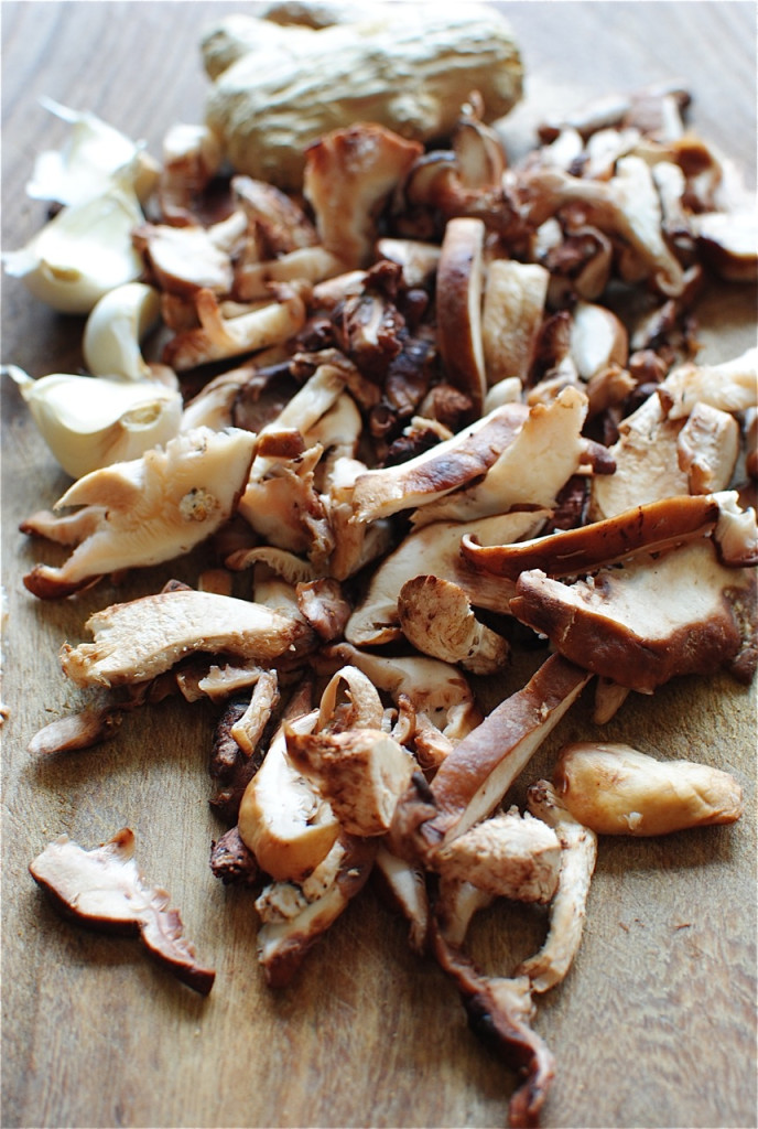 Asian Beef Burgers with a Shiitake Sauté / Bev Cooks