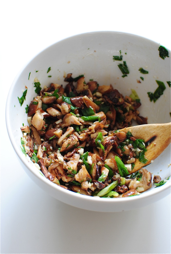 Asian Beef Burgers with a Shiitake Sauté / Bev Cooks