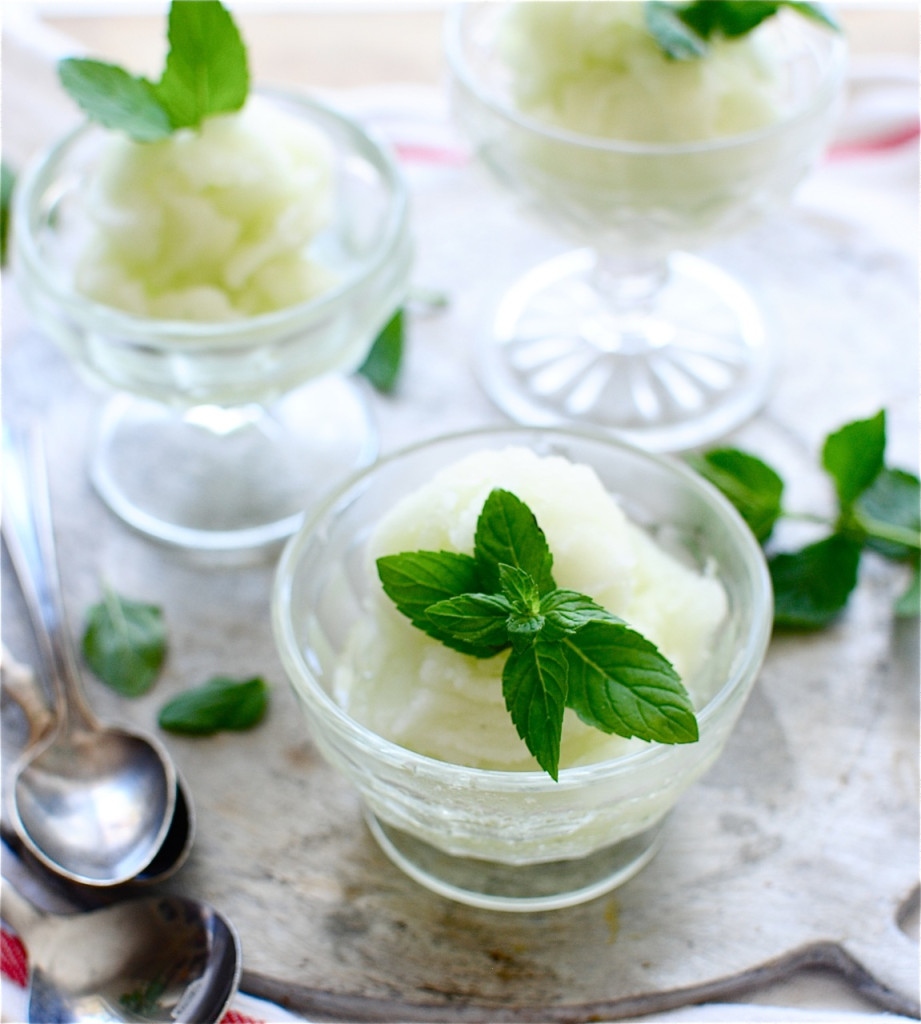 Cucumber Mint Sorbet / Bev Cooks